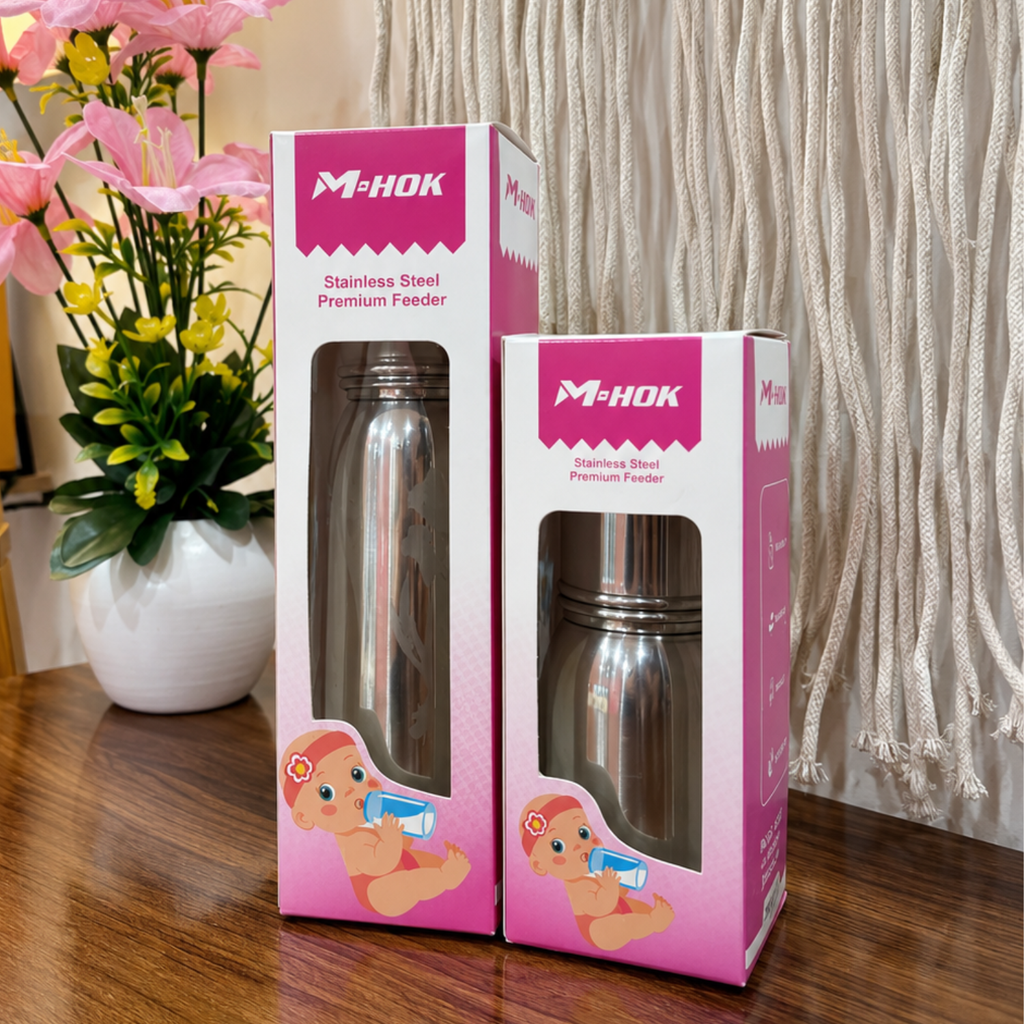 MHOK Baby Feeding Bottle | 250ml | Extra Silicone Nipple