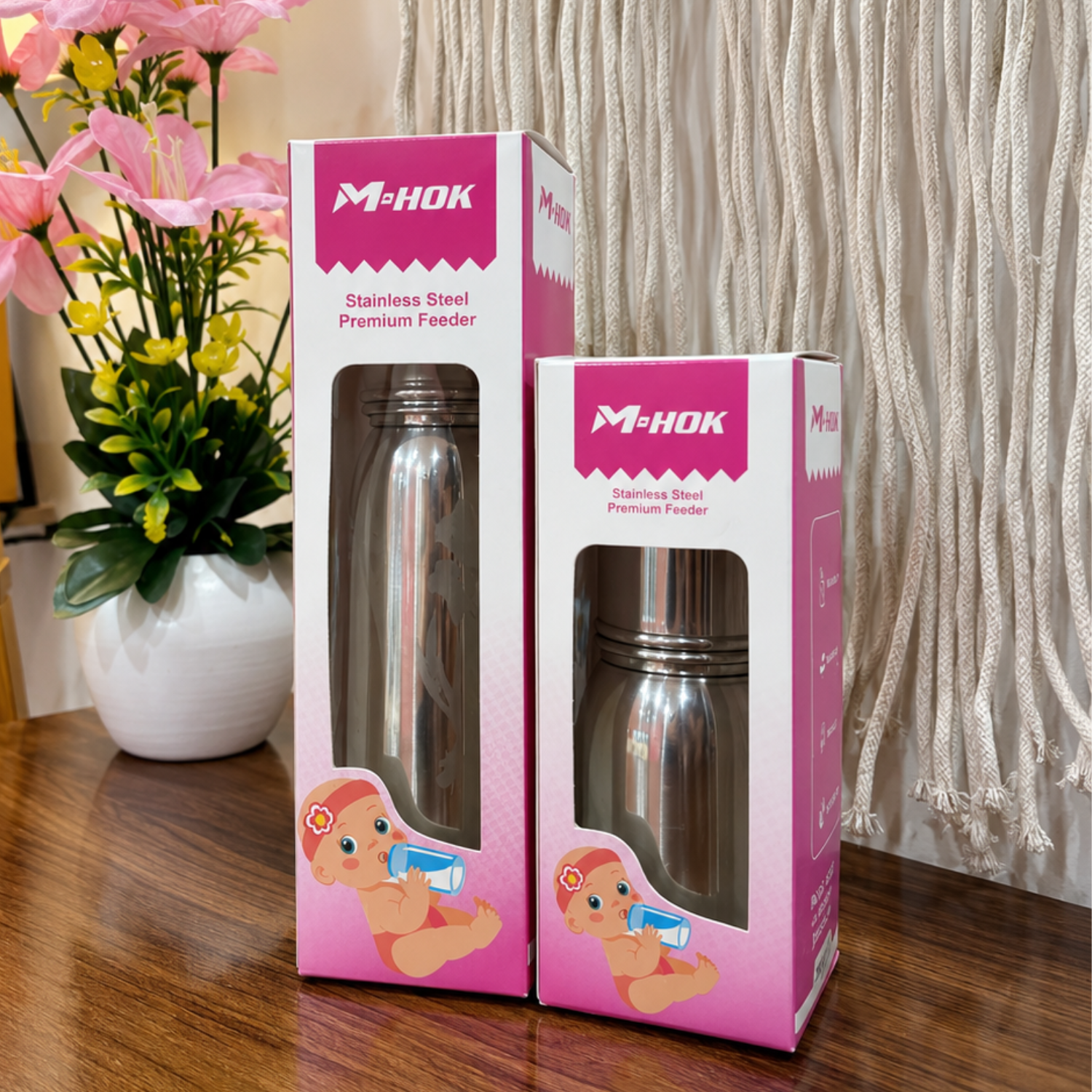 MHOK Baby Feeding Bottle | 250ml | Extra Silicone Nipple